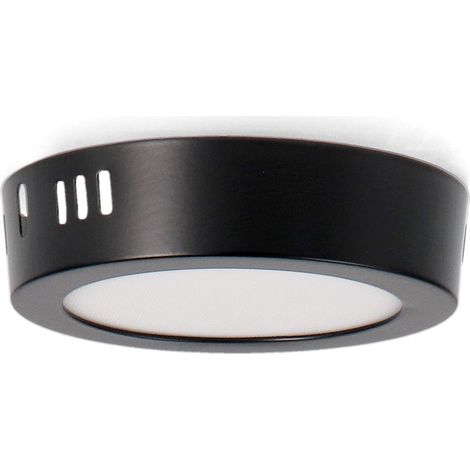 IluminaShop - Plafon de Superficie Negro Circular 6W CCT