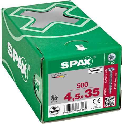 Tornillo Spax Pan Head 45X 35 T-Star + Wirox Hp (Per 500)