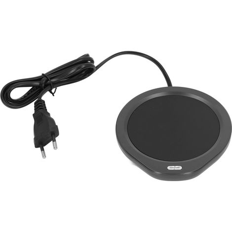 Chauffe-tasse 18 W, température constante 55 °C, économie d'énergie, rechargeable, chauffe-tasse/chauffe-théière pour bureau, prise UE 220 V, noir (1/5)