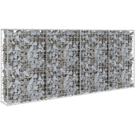 Maison Exclusive - Gabionenwand mit Abdeckung Verzinkter Stahl 20