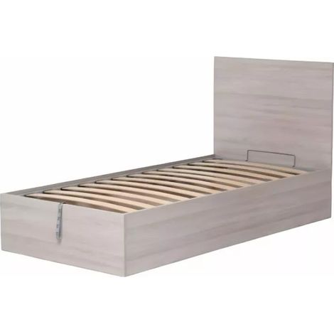 letto singolo testata con contenitore "hi box" olmo 90x190 cm (1/4)