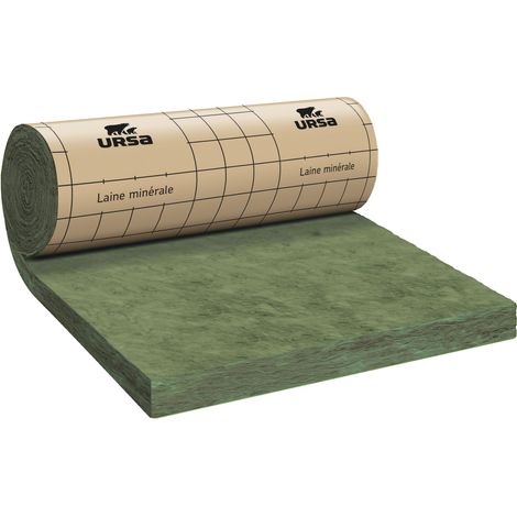 Ursa – Panneau d'isolation en laine de verre 120mm – Longueur 2700mm – Largeur 1200mm – Valeur R 3,75 – Pour isolation thermique intérieure (1/4)