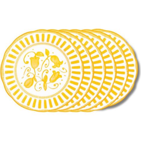 Table Passion - Assiette à dessert Napoli jaune 21 cm (lot de 6) (1/5)