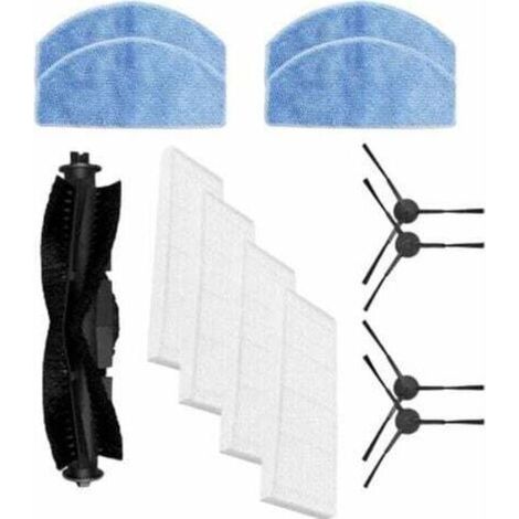 Kit d'accessoires pour aspirateur robot G8000/G8000 Pro/Honiture G20/Laresar evol 3, accessoires de rechange avec 1 brosse principale, 4 brosses latérales, 4 filtres Hepa, 4 lingettes,