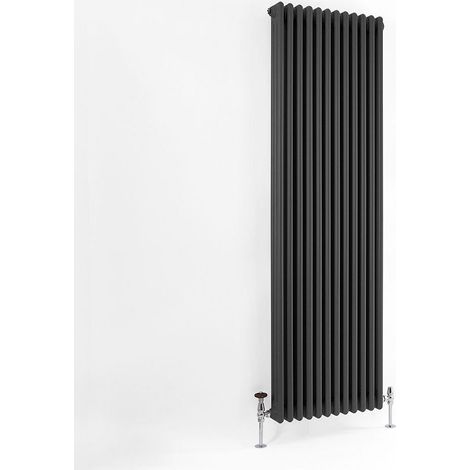 Traditional Anthracite 3 Column Radiators 1500mm high 470mm wide