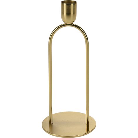 Porte-bougies en métal, doré, 20 cm