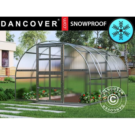 Greenhouse polycarbonate TITAN Arch 320, 12 m², 3x4 m, Silver - Dancover