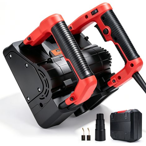 1600W 4000tr/min Raboteuse Murale Électrique 6 Vitesses Réglable avec Fraise Latérale pour Bord et Angle Profondeur de Rabotage 1‑4mm Fraiseuse à Béton pour Rénovation Murale Carrelage Plâtre (1/5)