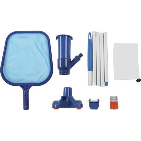 Ensemble de filet d'écumage à tête d'aspirateur de piscine, maille d'écumage avec poteau amovible, fourniture de nettoyeur de piscine (1/5)