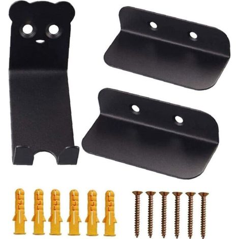 Support mural pour vélo 3 en 1 avec grand câble et 2 supports de roue, porte-vélos muraux, crochet pour pédale pour vélo, support mural pour roue et protection murale (1/5)