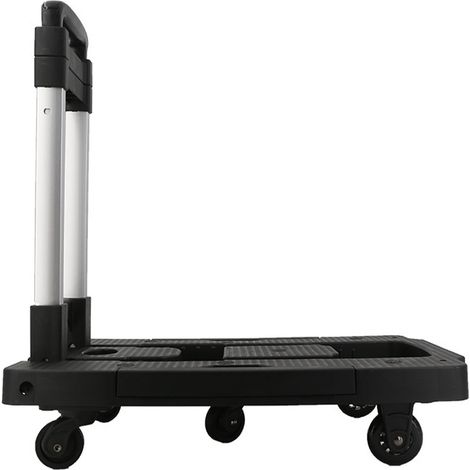 Chariot de courses pliable 5 roues, diable manuel antidérapant et résistant à l'usure, transport facile pour shopping et voyage, roues universelles 360° de 7 cm, pliable et compact (1/5)
