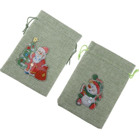 Sacs cadeaux de Noël, légers, polyvalents et élégants, adaptés à des occasions telles que les ventes de bijoux et les sachets de bonbons de Noël.