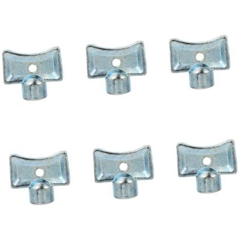 BUNTHAUS Ensemble de 6 outils de purge de radiateur, clé de purge de radiateur, tuyau de vidange, compatible avec une variété de radiateurs, facile à utiliser et durable pour améliorer l'efficacité