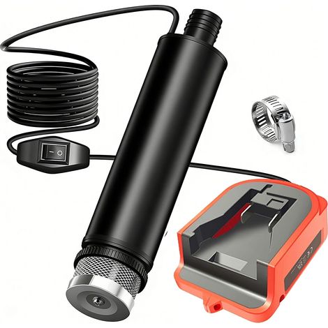 Pompe à eau sans fil compatible avec batterie M18 18V, 30 L/min, câble de 4,2 m, hauteur max 16FT (4,9m), pour jardin piscine spa bassin puisard camping drainage (sans batterie) (1/5)