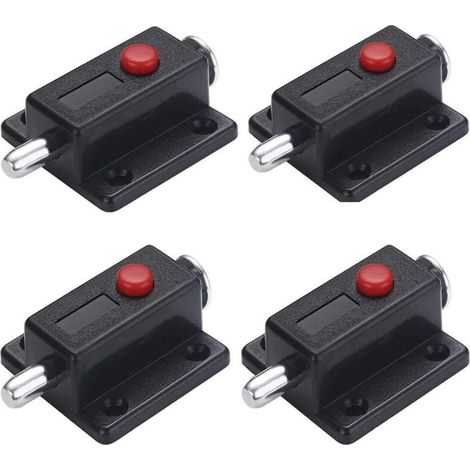 4 Pieces Spring-Loaded Window Cabinet Knob Automatic Door Latch Lock Furniture Cabinet Drawer Door Lock with Spring Knob- (1/5)