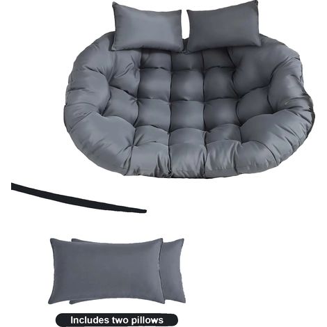Coussin de Chaise, Imperméable, Confort Ultra-Doux, Gris, 150x100cm-a (1/2)