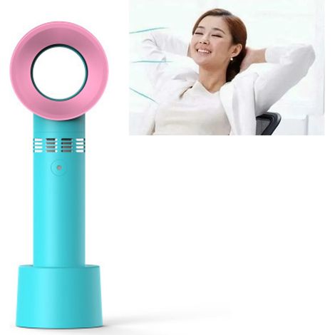 Ventilateur sans pales portable, mini ventilateur USB, créatif, mini, portable, rechargeable, vert. (1/5)