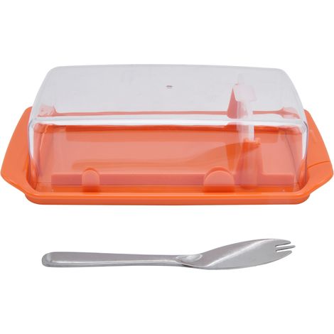 Boîte à beurre rectangulaire à découper, boîte de conservation multifonctionnelle pour la fraîcheur, idéale pour la maison, la cuisine et les restaurants (rouge) (1/5)