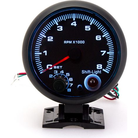 Instrument de modification de voiture 12V tachymètre universel de lumière bleue de voiture instrument de voiture tachymètre de modification de voiture
