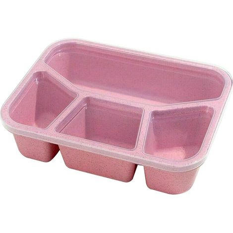 Boîte alimentaire à 4 compartiments - plastique biodégradable (1/5)