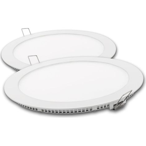 Faretto LED tondo bianco matel 18w luce neutra (2 unità)