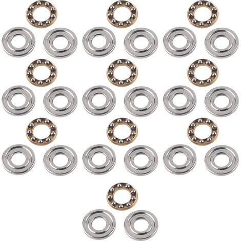 Jeu de 10 roulements plats miniatures en acier de haute précision pour butées à billes (F6-14M 6x14x5mm) (1/5)