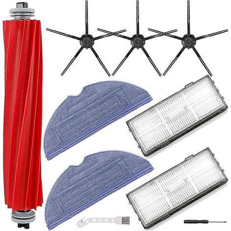 Kit d'accessoires pour aspirateur robot Roborock S7, S7+, S7 MaxV, S7 MaxV Plus, T7S, T7 Plus, T7S Plus : brosse latérale à rouleau, filtre et serpillière. (1/5)