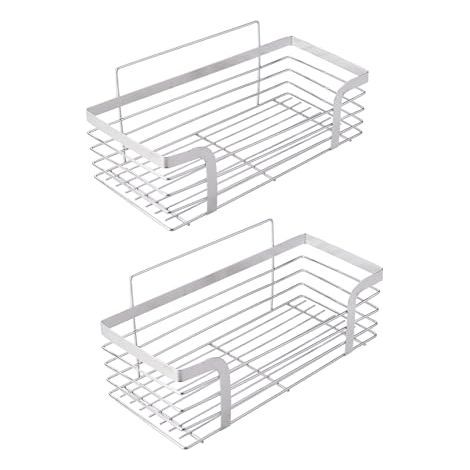 étagère de douche, panier de douche suspendu, panier de douche en acier inoxydable, porte-savon, gris (1/4)