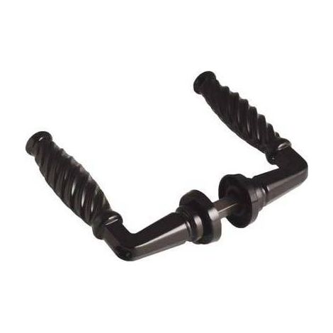 Béquilles doubles Rustique Carré 8mm pour portail Aluminium Noir 435TX