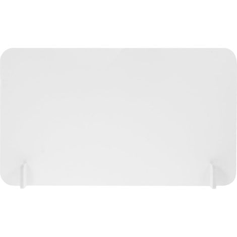 Panneau de séparation bureau 50 x 30 cm, PVC blanc, bords