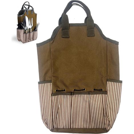 Sac à outils de jardin, fourre-tout en Oxford, avec poignée, pour homme et femme, idéal pour rangement extérieur. (1/5)