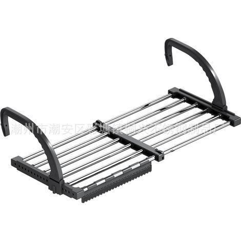 Wäschetrockner, Express-Trockner, faltbarer Heizkörpertrockner, Hängetrockner, Wäscheständer aus Edelstahl, ausziehbar, 42–73 cm, Heizkörpertrockner, Wäscheständer für Balkon, Handtuchtrockner