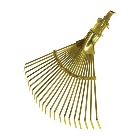 SCOPA GIARDINO A VENTAGLIO A MORSETTO ATENA STARS - ACCIAIO ZINC CM 29/48X41,5 O.MM 26- 5 pezzi