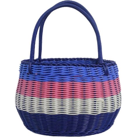 Grand panier de pique-nique d'extérieur à quatre couleurs, panier à fruits, panier cadeau --- (1/5)