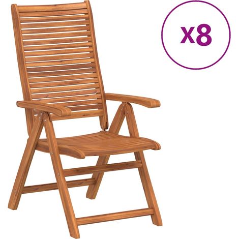 Maison Exclusive - Gartenstühle 8 Stk. Verstellbar 56x72x107 cm M
