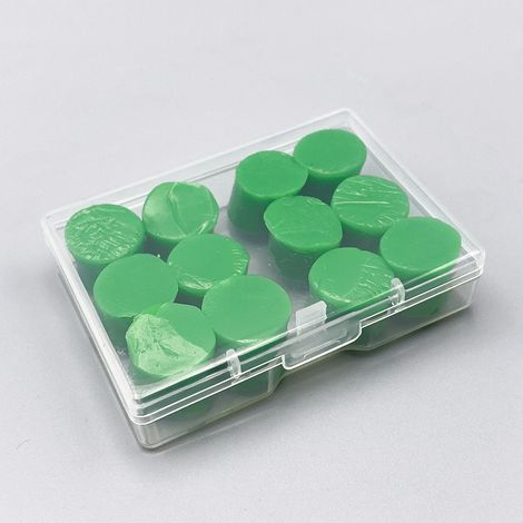 Bouchons d'oreille monobloc, 6 paires de bouchons d'oreille en silicone, réutilisables pour la réduction du bruit du sommeil, la natation, le ronflement (vert) (1/2)
