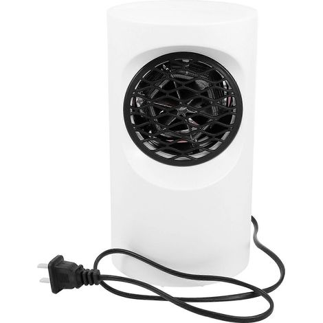 Chauffage d'appoint 3D durable à flamme, idéal pour l'hiver au bureau ou sur un bureau (prise plate).-21.5x12cm-White