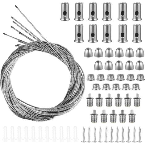 11 x Stainless Steel Cable Pendant Light 1.5 mm x 1 m Stainless Steel Cable for LED Ceiling Panel Photo Hanging