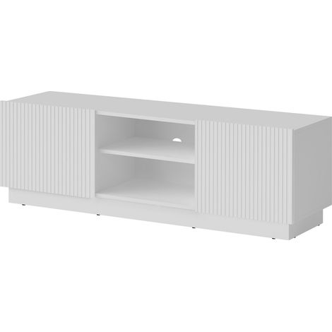 Meuble TV Lingua, Blanc, Le nombre de portes: 0, Nombre de tiroirs: 0, 150x48x42cm (1/5)