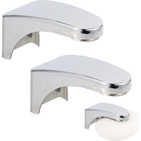 2 Pièce Porte-Savon Aimanté et Magnétique, Boîte Murale pour Salle de Bain et Cuisine, Argenté (1/5)