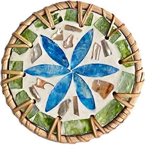 1x Dessous de plat antidérapant résistant à la chaleur, en forme de coquillage, pour assiette ou tasse. (1/4)