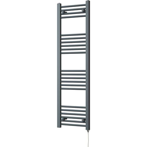 Zennor - Anthracite Electric Towel Rail H1400mm x W400mm Straight 400w Standard (1/3)