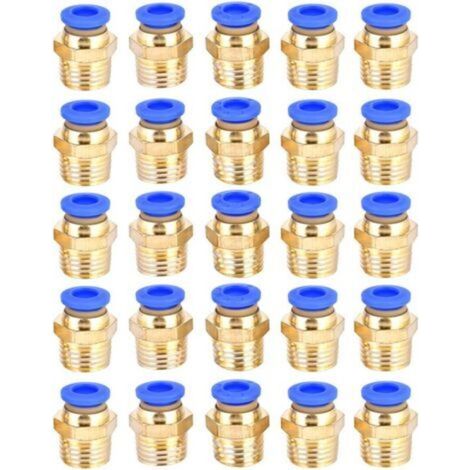 25pcs G1/4 pc6-02 Quick Connect Fitting for Hose and Pneumatic Tools (1/5)