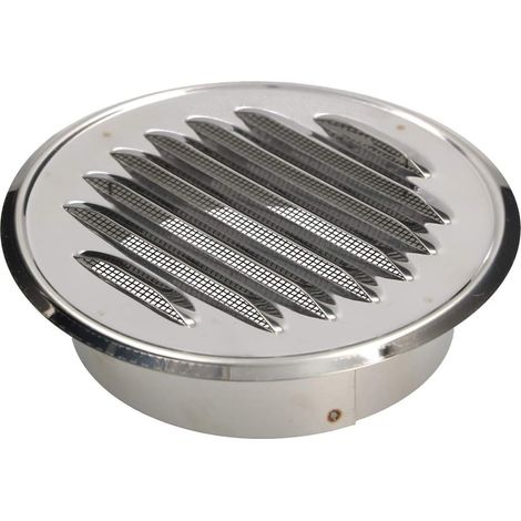 Grille De Ventilation - Ronde - Acier Inoxydable - 100 Mm - Avec Bride À Vis - Protection Contre Les Insectes (1/5)