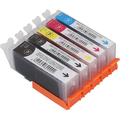Cartouches d'encre haute capacité, jeu de cartouches d'encre noire et couleur fidèles aux couleurs pour imprimantes PIXMA BK