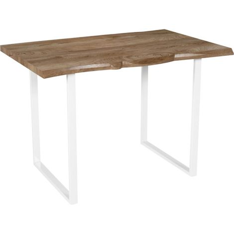 Table de Repas "Forest" 110cm Naturel & Blanc