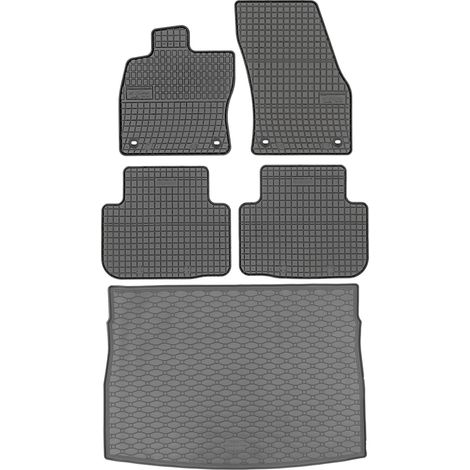 Ensemble de tapis de sol en caoutchouc pour Volkswagen Golf Sportsvan (05.2014-12.2020) + tapis de coffre