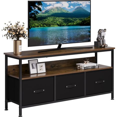 Meuble TV Meuble TV pour téléviseurs jusqu'à 55 pouces, buffet en bois (1/5)