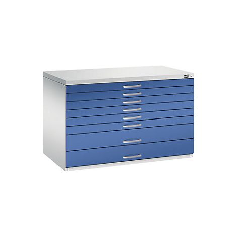 Armario para planos  DIN A1  8 cajones  altura 760 mm  gris