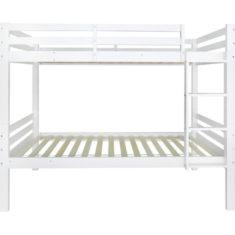Litera infantil de pino blanco 90x200 cm con escalera y seguridad (1/5)
